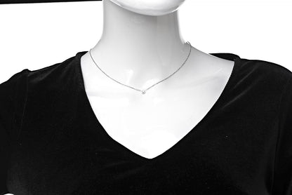 Cartier 18K White Gold Diamond LM D'Amour Pendant Necklace 2 of 6