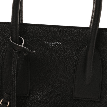 Saint Laurent Grained Calfskin Small Supple Sac De Jour  Black 7 of 9