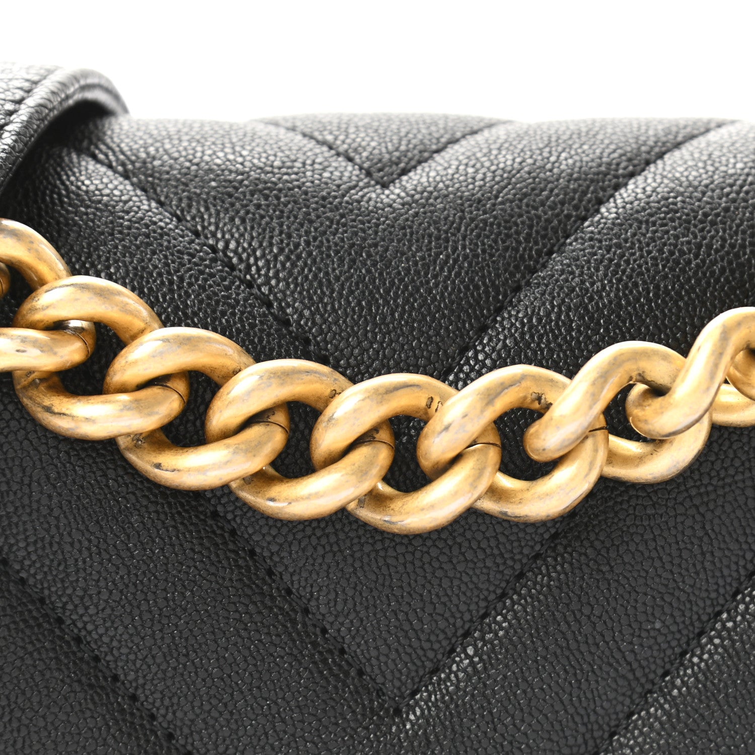 Chanel Caviar Chevron Quilted Small Boy Flap Black 10 of 10