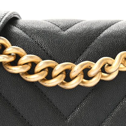 Chanel Caviar Chevron Quilted Small Boy Flap Black 10 of 10