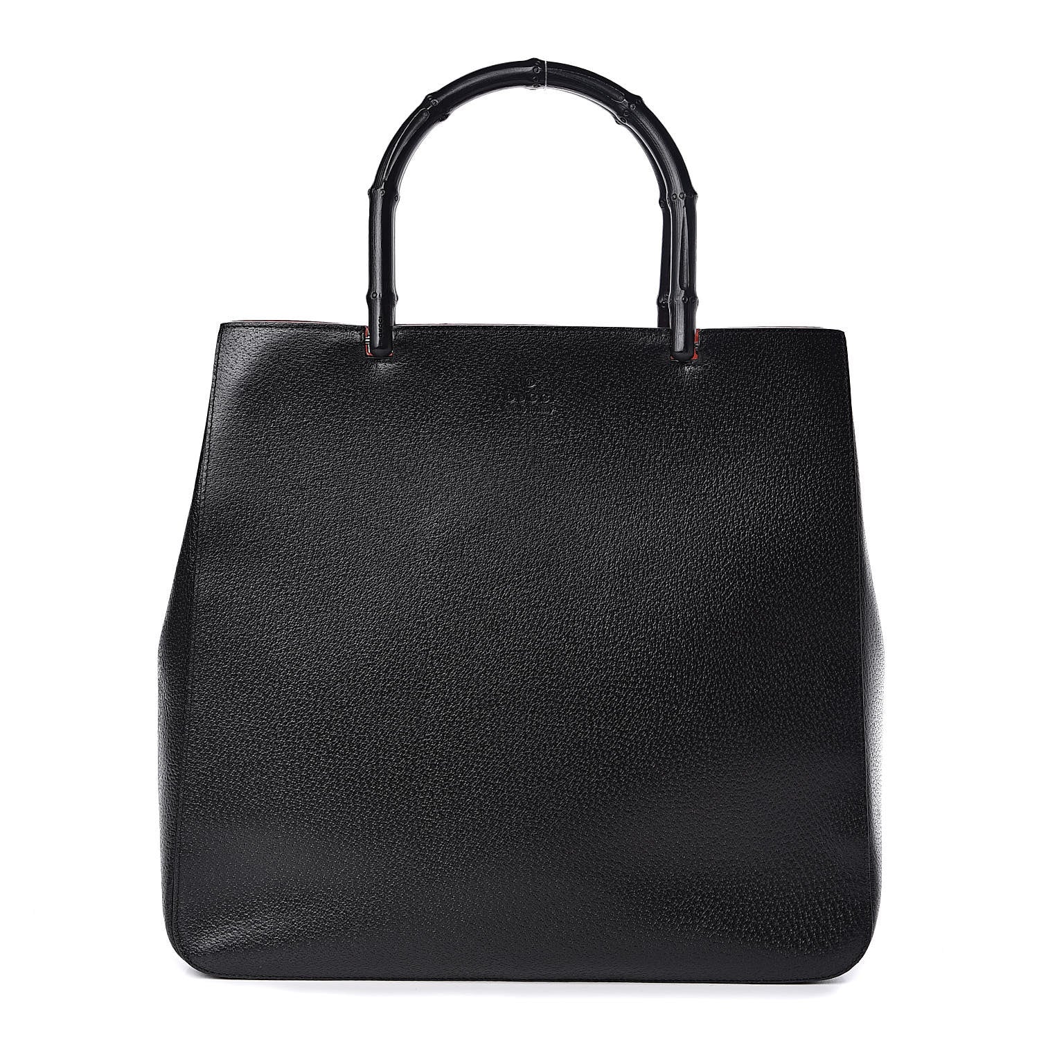 Gucci Calfskin Bamboo Handle Tote Black 1 of 10