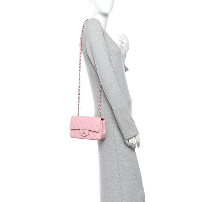 Chanel Lambskin Quilted Mini Rectangular Flap Pink 2 of 11
