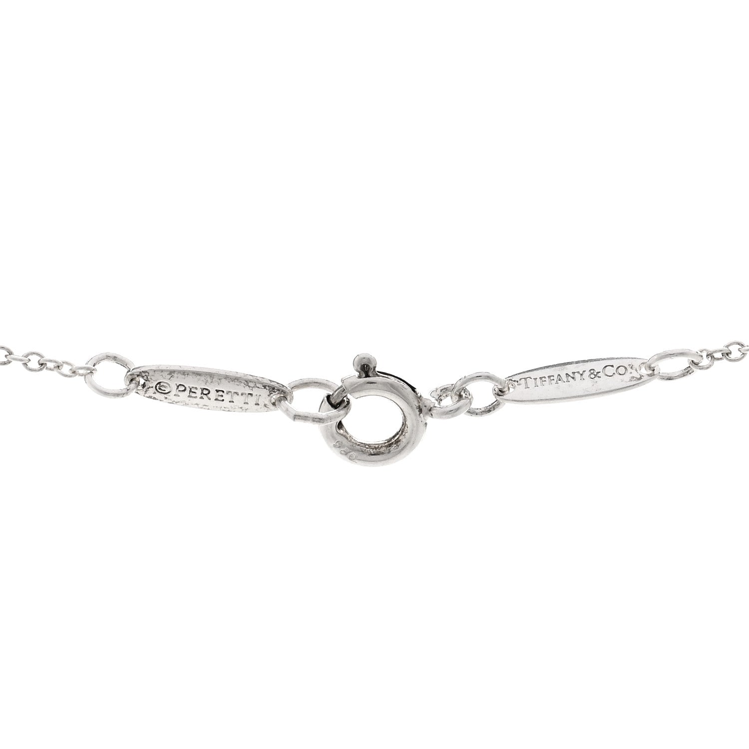 Tiffany Sterling Silver 16mm Elsa Peretti Open Heart Pendant Necklace 4 of 5