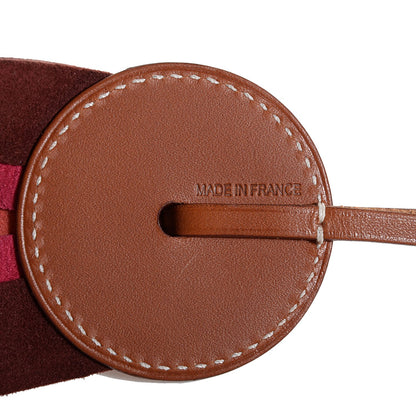 Hermes Hunter Cowhide Milo Lambskin Paddock Flot Bag Charm Rose Shocking Rouge H Rose Jaipur 4 of 5