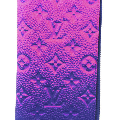 Louis Vuitton Taurillon Illusion Zippy Vertical Wallet Bleu Rose 7 of 8