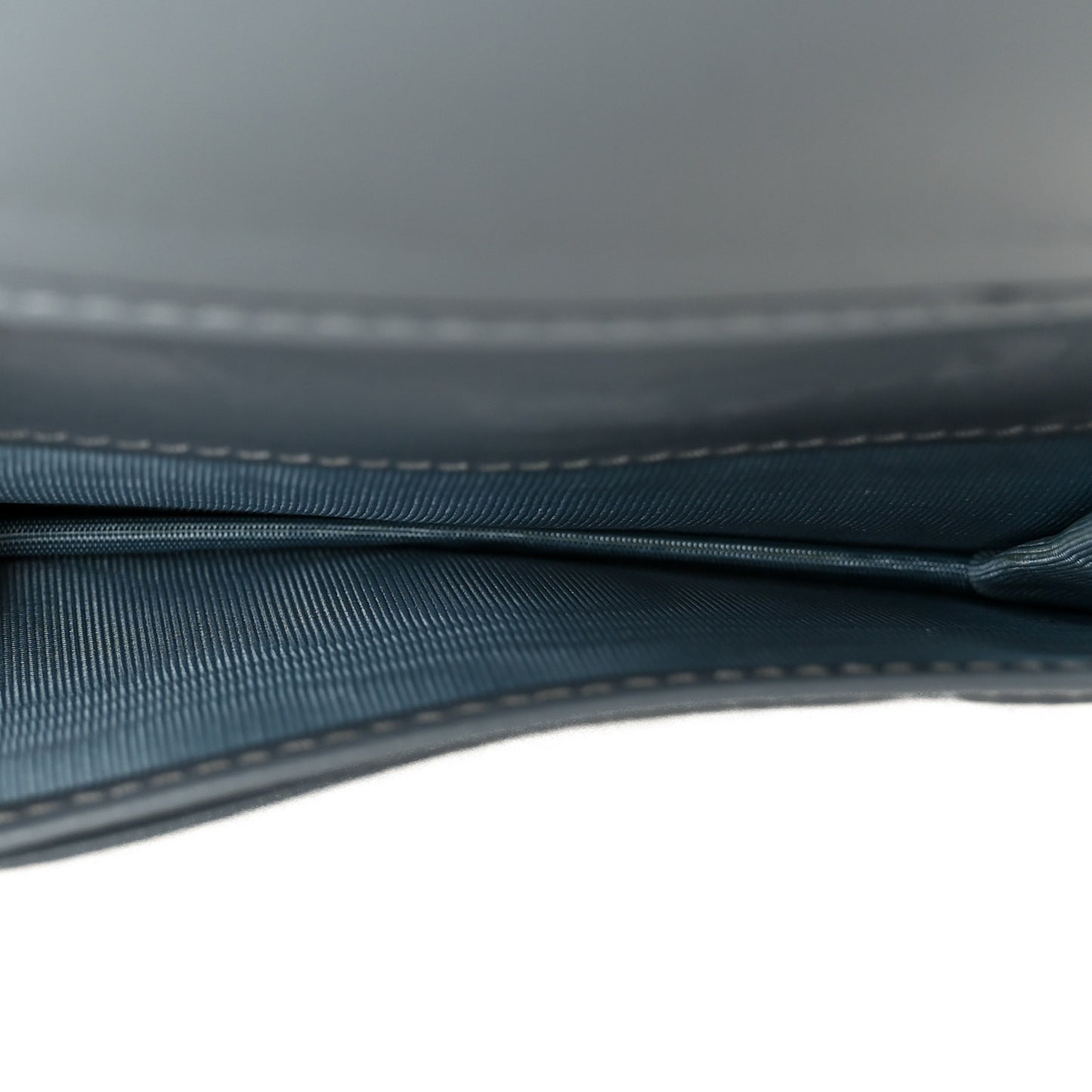 Patent Cannage Mini Lady Dior Wallet Cloud Blue