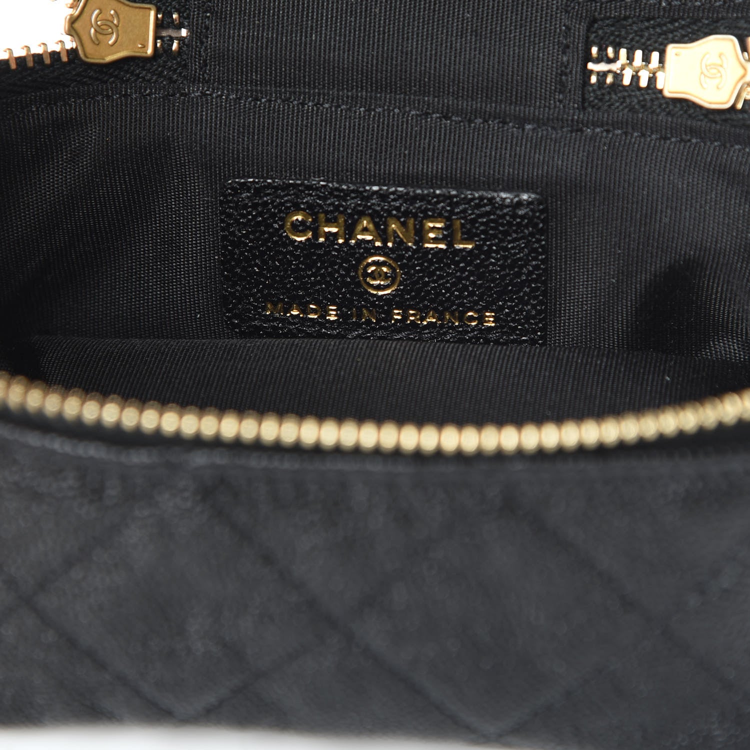 Chanel Caviar Quilted Mini Top Handle Vanity With Chain Black 6 of 11