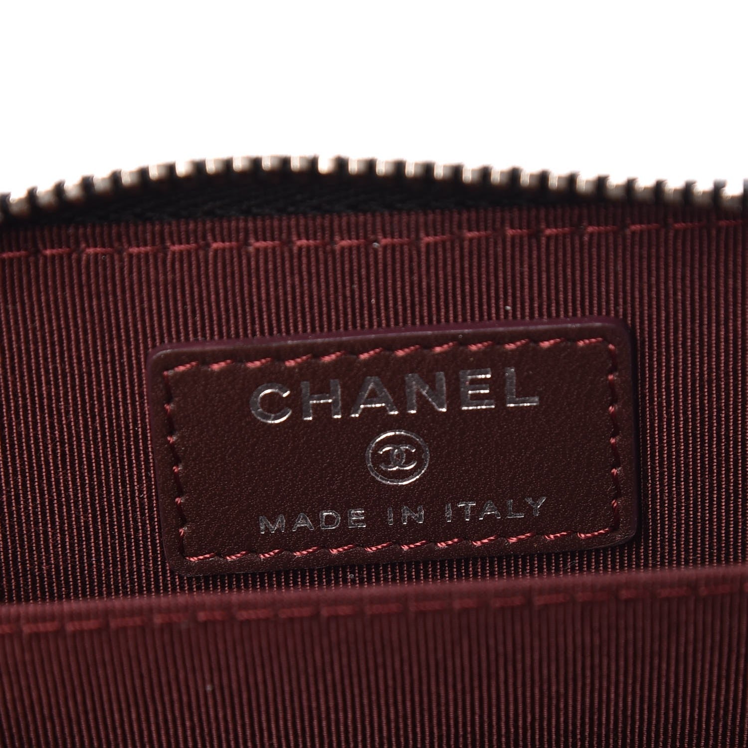 Chanel Lambskin Quilted Zip Around Coin Purse Wallet Black 6 of 8