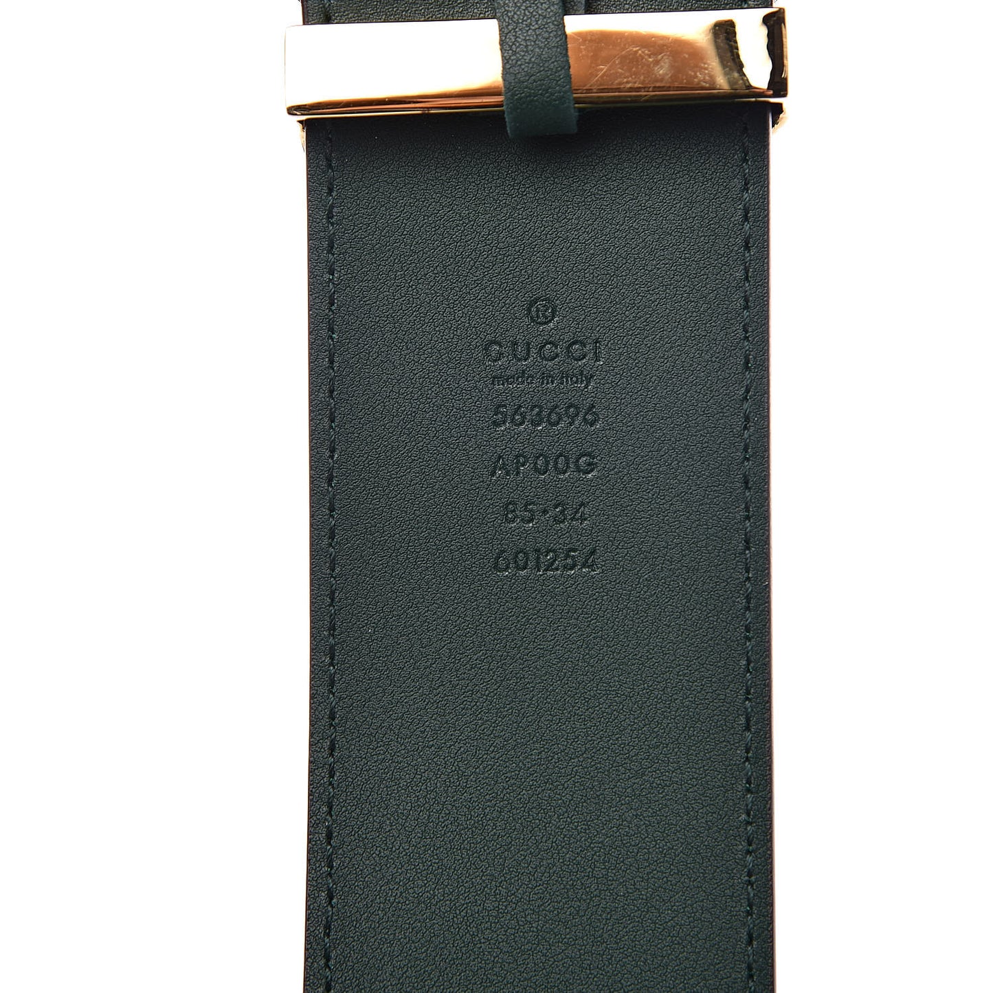 Calfskin Lizard Double G 50mm Belt 85 34 Vintage Green