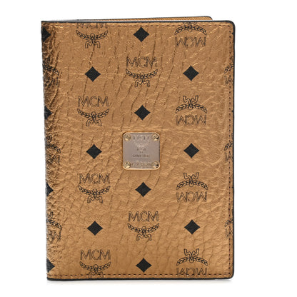 MCM Metallic Visetos Passport Holder Gold 1 of 6