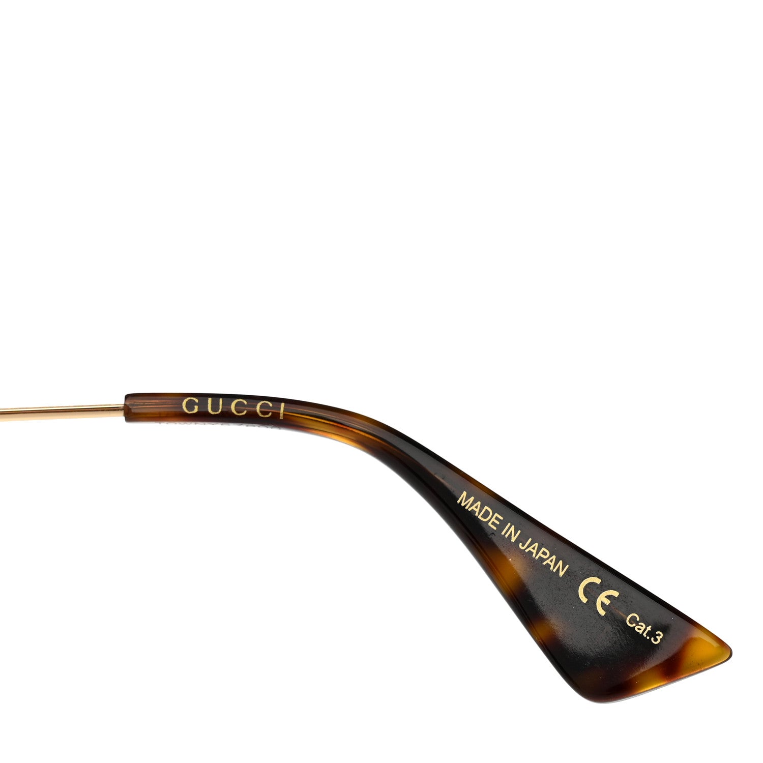Gucci Metal Round Frame Sunglasses GG0061S Green Red 6 of 8