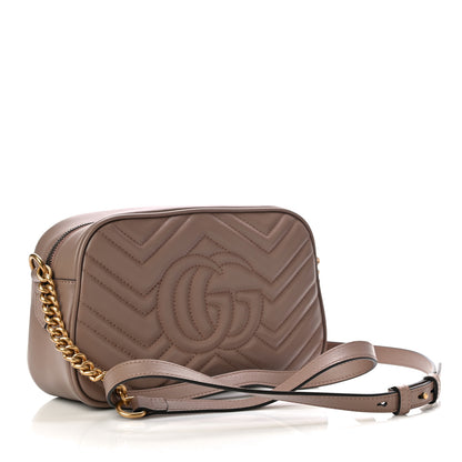 Gucci Calfskin Matelasse Small GG Marmont Chain Shoulder Bag Porcelain Rose 3 of 12