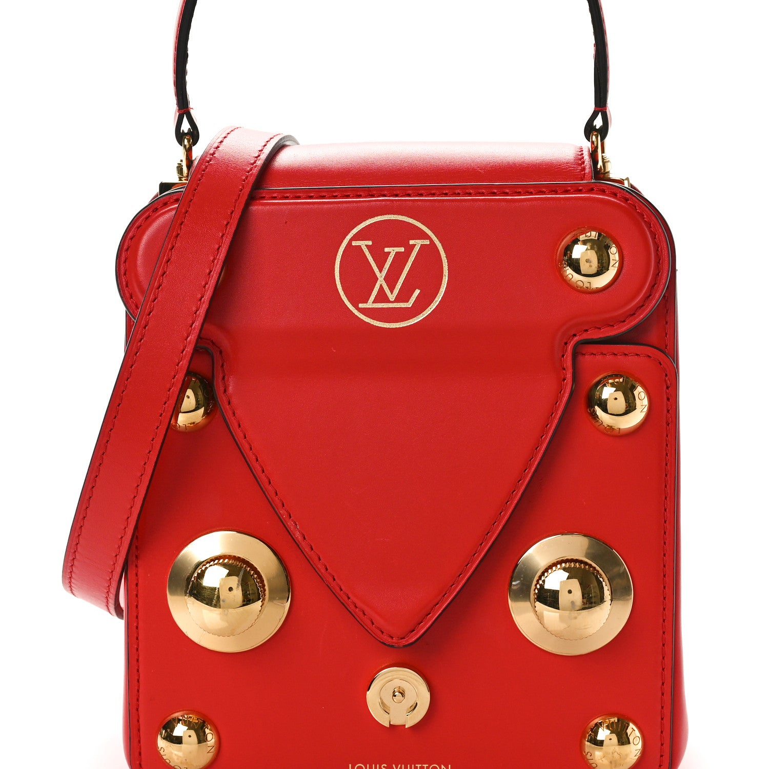 Louis Vuitton Calfskin S Lock XL Red 7 of 11