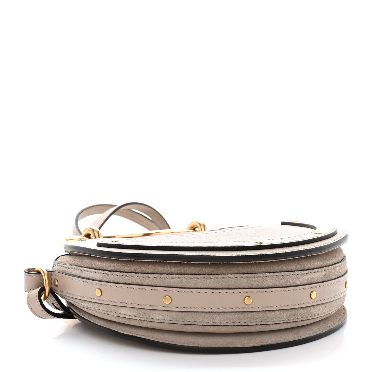 Calfskin Suede Small Pixie Bag Pastel Grey