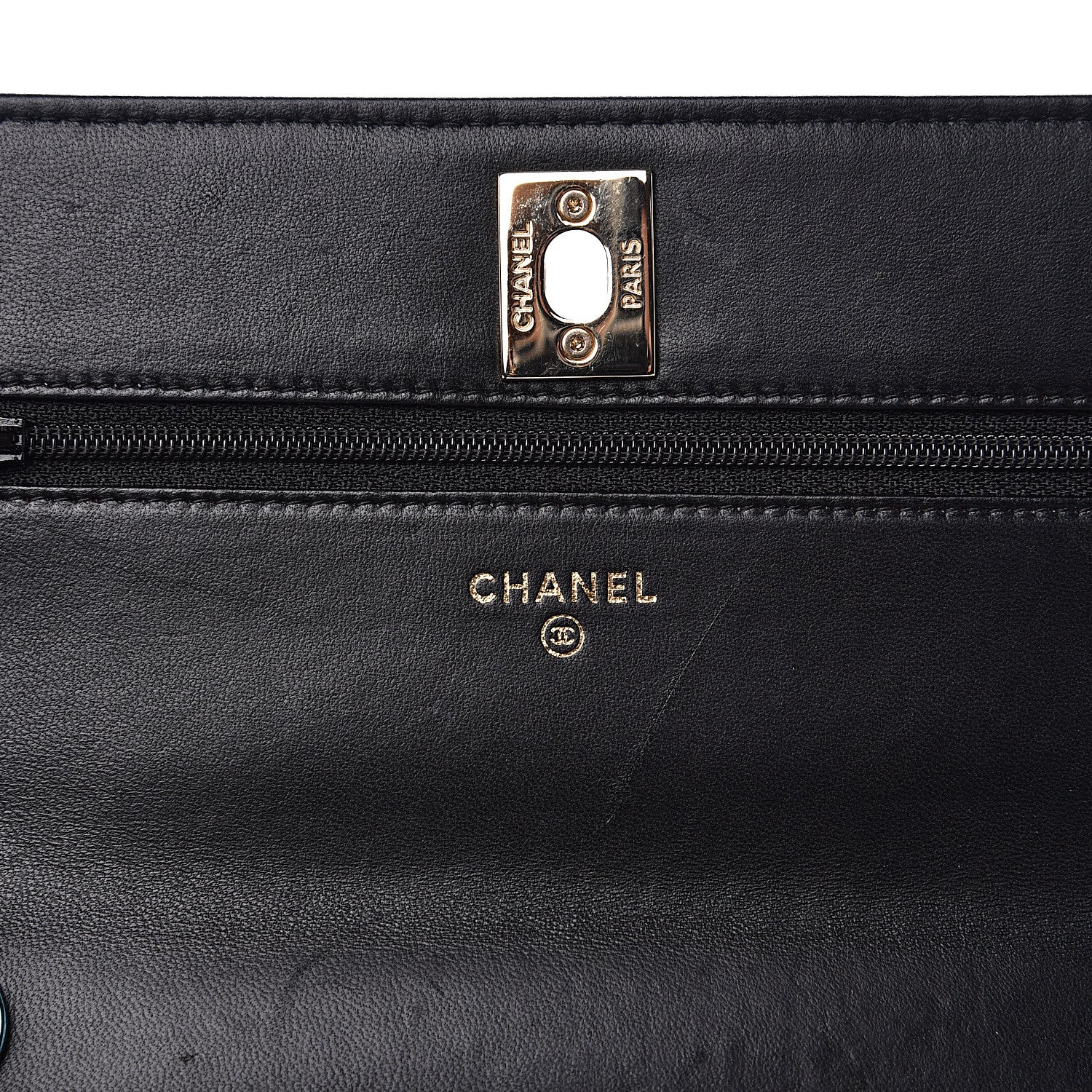 Chanel Lambskin Quilted Trendy CC Wallet On Chain WOC Black 5 of 15