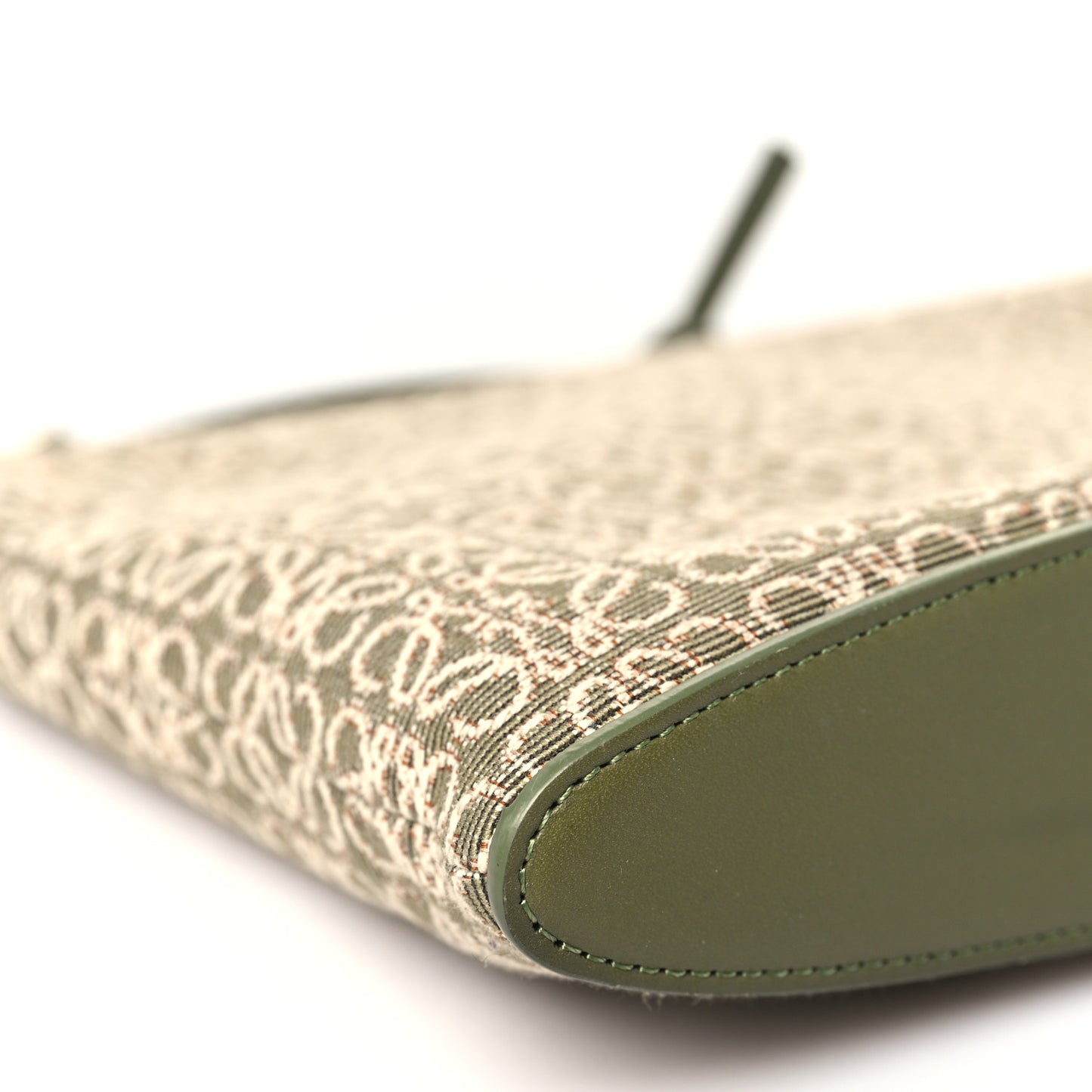 Jacquard Anagram Calfskin Clutch Avocado Green