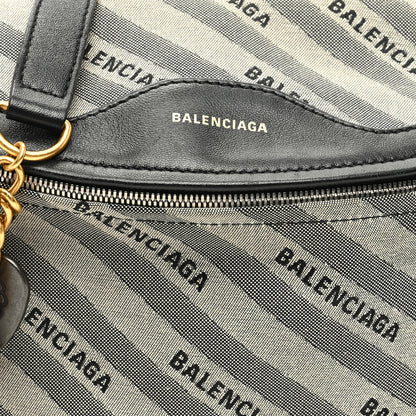 Balenciaga Canvas Jacquard Diagonal Allover Logo XS Souvenir Belt Bag Beige 7 of 9