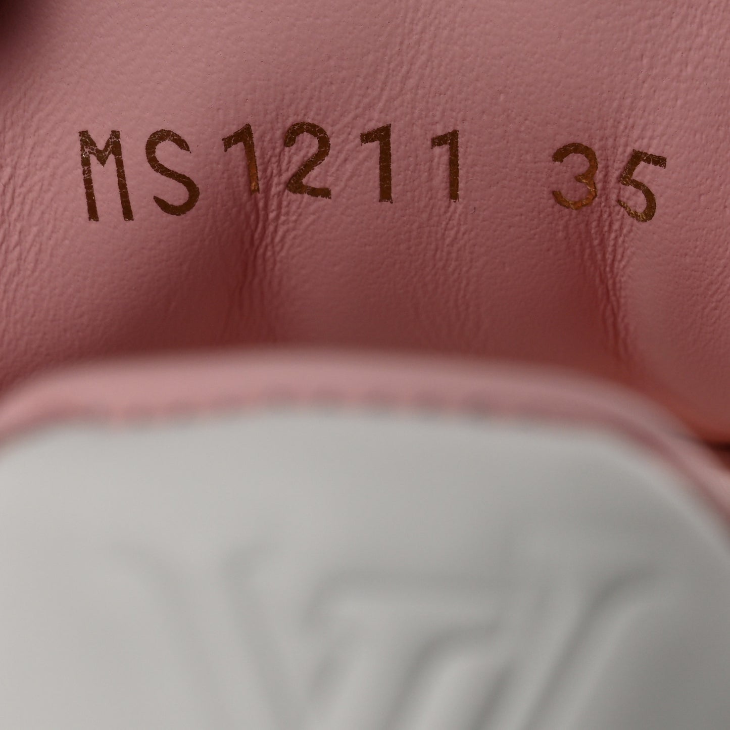 Monogram Embossed Calfskin Damier Azur Time Out Sneakers 35 Rose Clair Pink