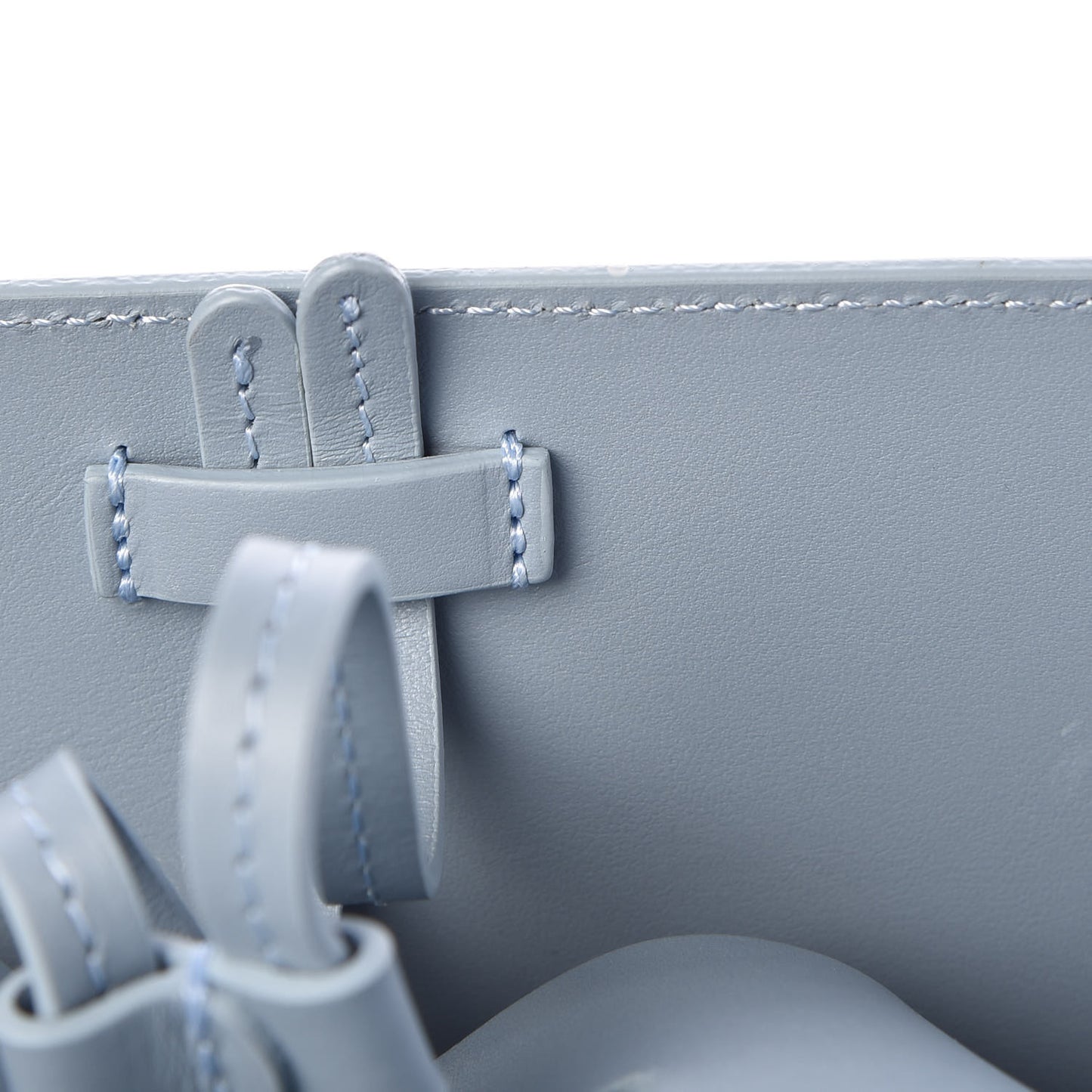 Calfskin Mini Mini Lady Bag Grey Blue
