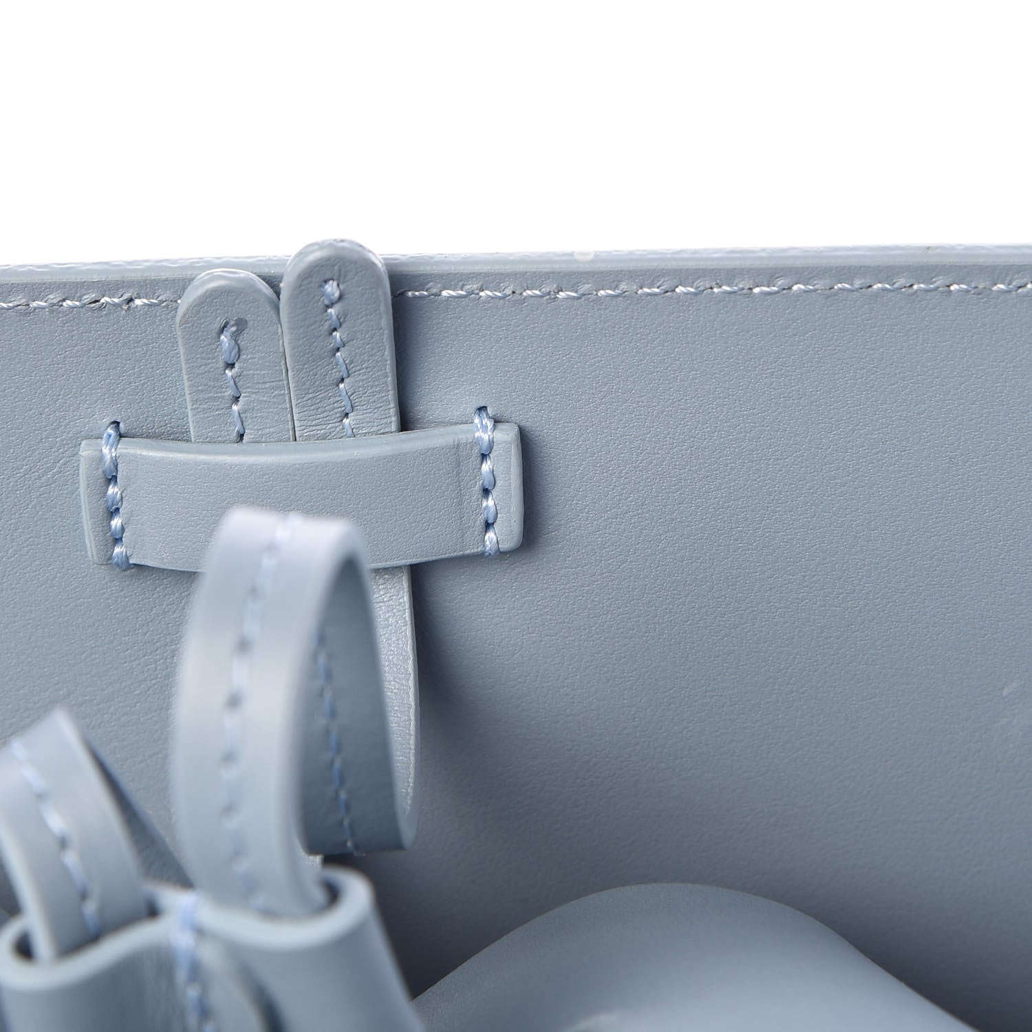 Mansur Gavriel Calfskin Mini Mini Lady Bag Grey Blue 9 of 11