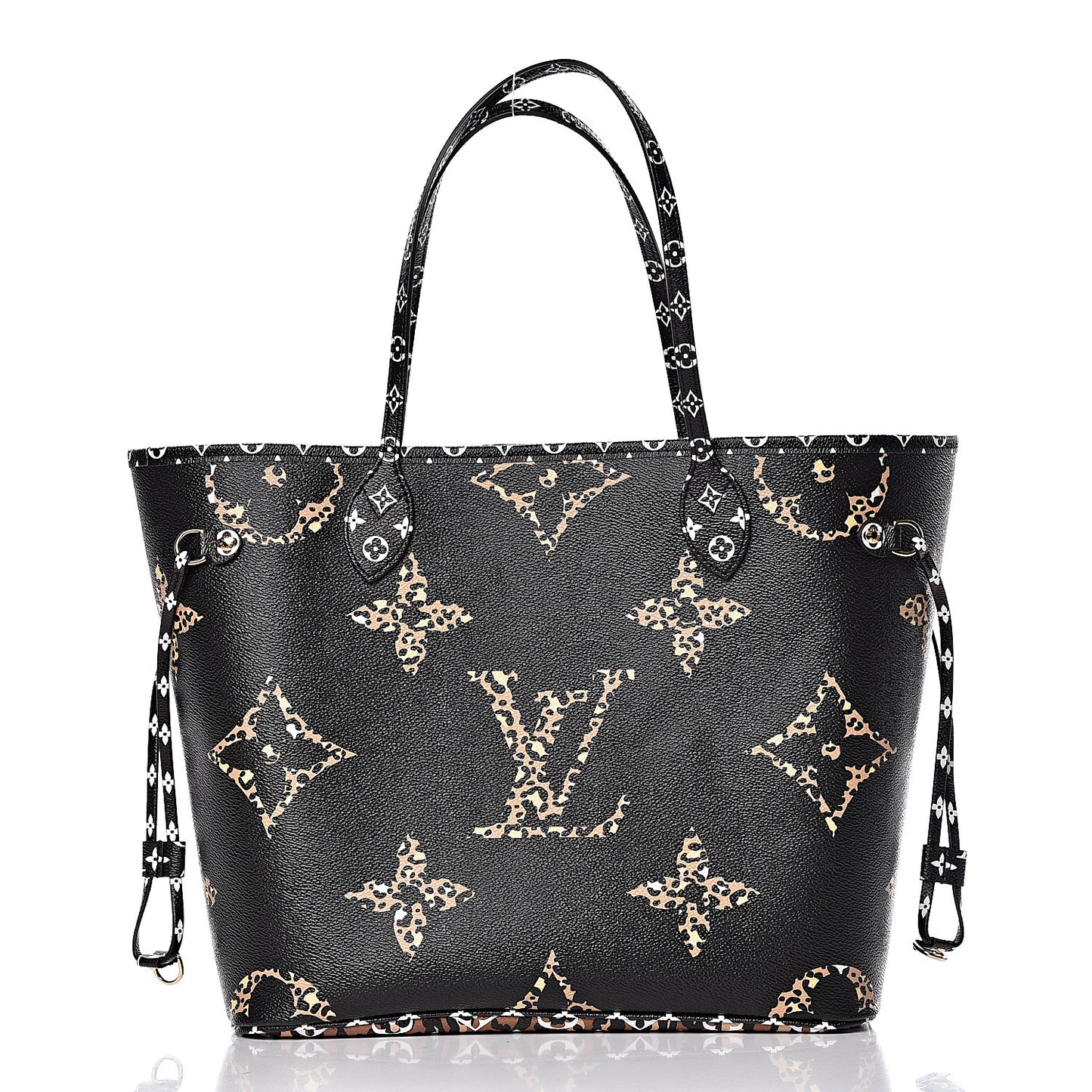 Monogram Giant Jungle Neverfull MM Black