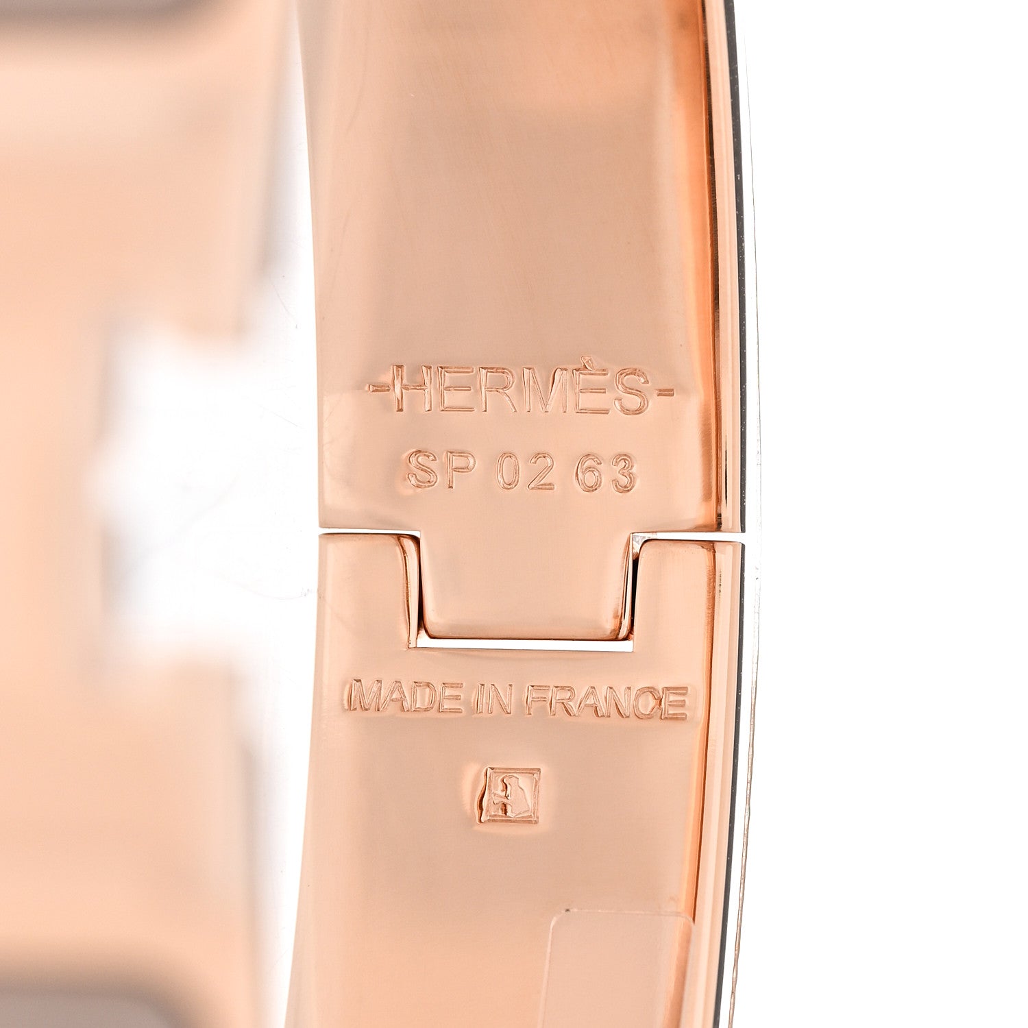 Hermes Enamel Narrow Clic Clac H Bracelet PM Marron Glace 4 of 5