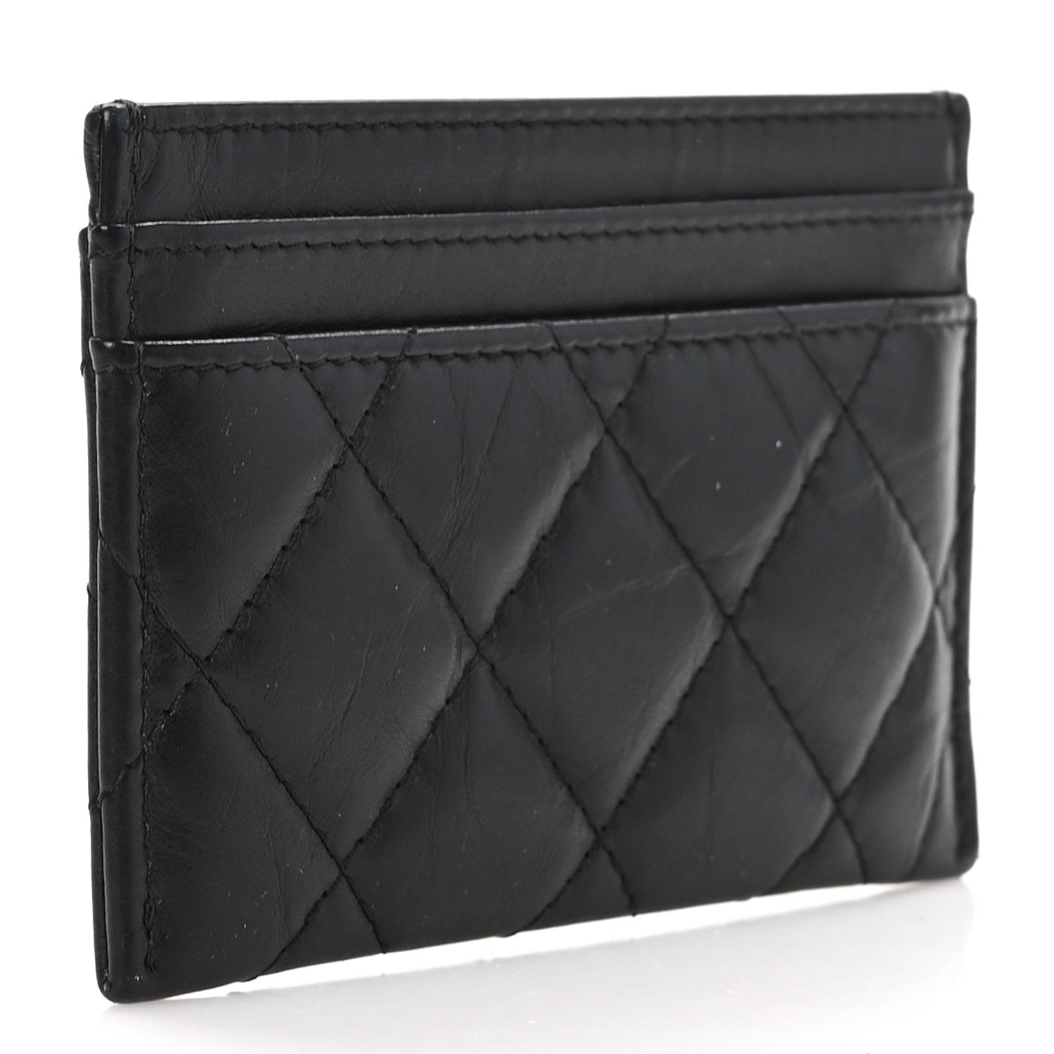 Chanel Aged Calfskin Quilted Reissue Card Holder So Black 3 of 9