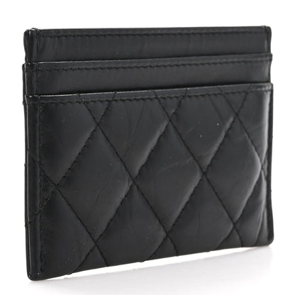 Chanel Aged Calfskin Quilted Reissue Card Holder So Black 3 of 9