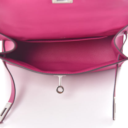 Hermes Swift Kelly Pochette Clutch Rose Pourpre 8 of 27