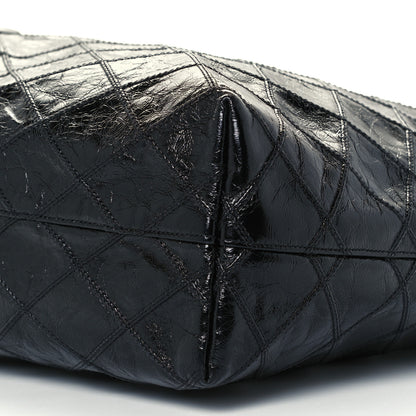 Saint Laurent Crinkled Calfskin Quilted East West Shopping Tote Black 6 of 11