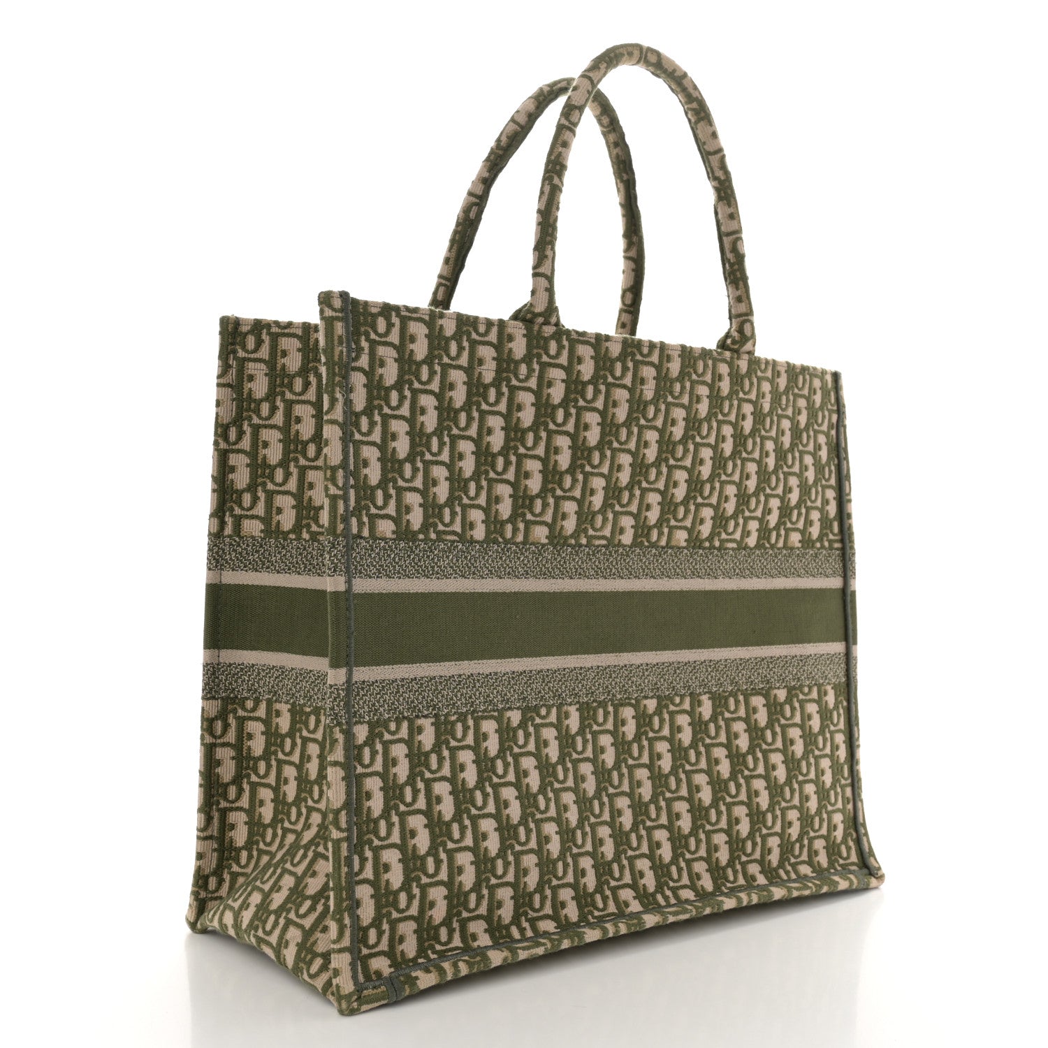 Christian Dior Oblique Large Book Tote Vert Multicolor 3 of 14