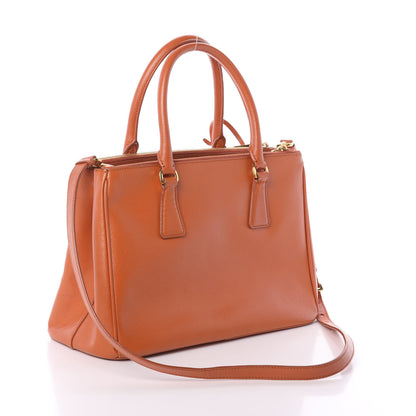Prada Saffiano Small Galleria Double Zip Tote Papaya 4 of 10