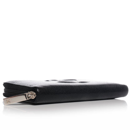 Chanel Caviar CC Large Gusset Zip Around Wallet Black 4 of 9