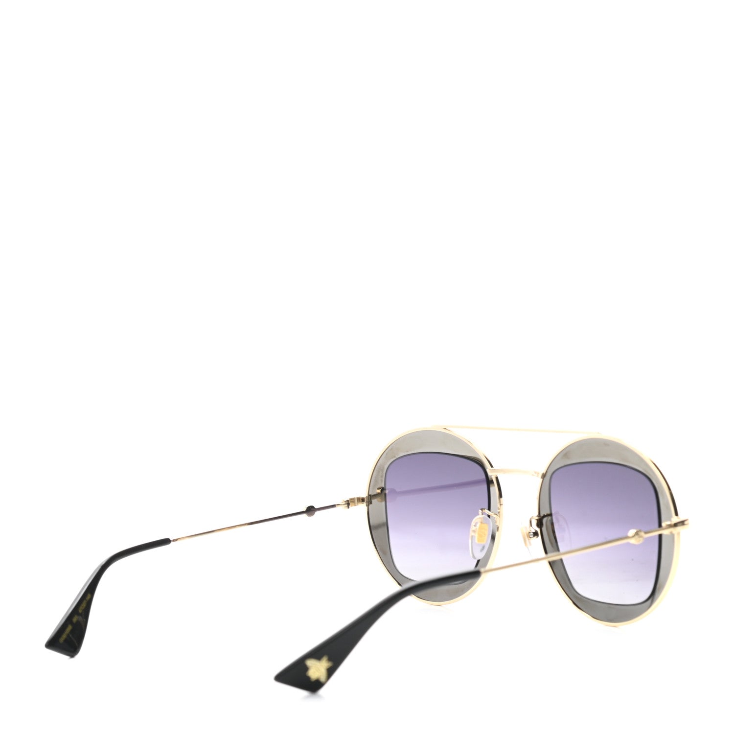 Gucci Round Frame Sylvie Web Sunglasses GG0105S Grey 4 of 8