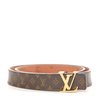 Louis Vuitton Calfskin Monogram 30mm LV Initiales Reversible Belt 75 30 Black 1 of 6