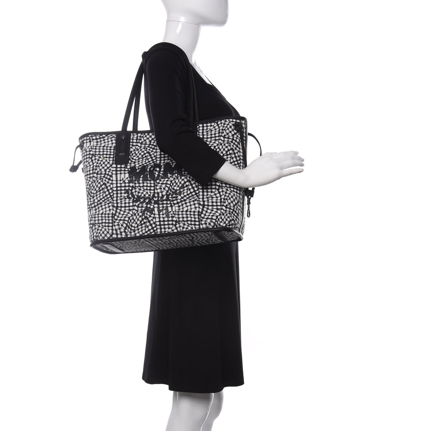 Visetos Medium Liz Reversible Shopper Tote Black
