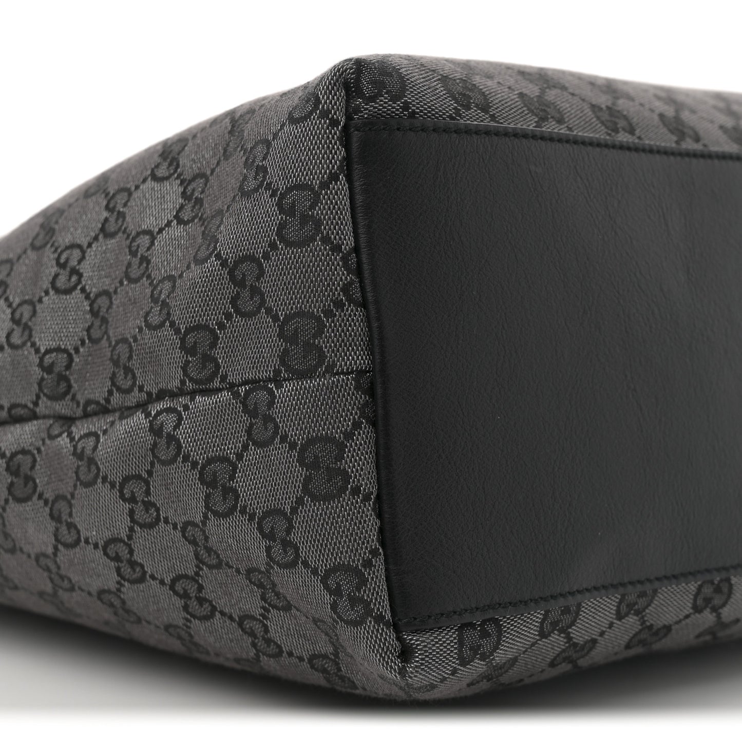Metallic Monogram XL Shopper Black