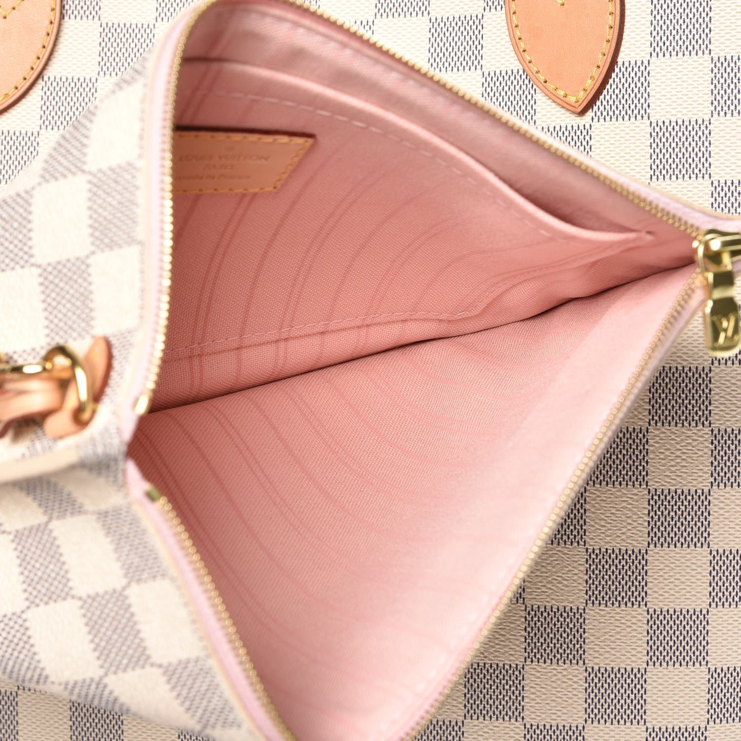 Damier Azur Neo Neverfull MM Rose Ballerine