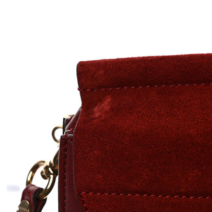 Chloe Calfskin Suede Medium Faye Shoulder Bag Plum Purple 8 of 8