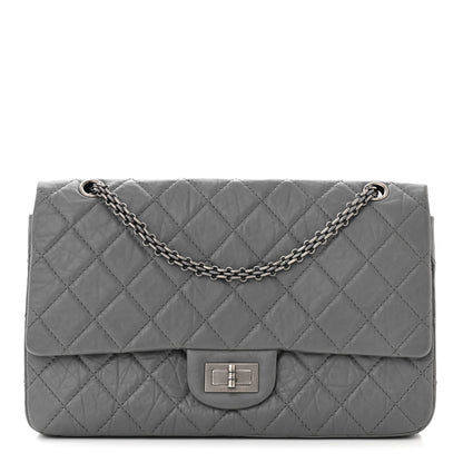 Chanel Aged Calfskin Quilted 2.55 Reissue 227 Flap Dark Grey 1 of 10