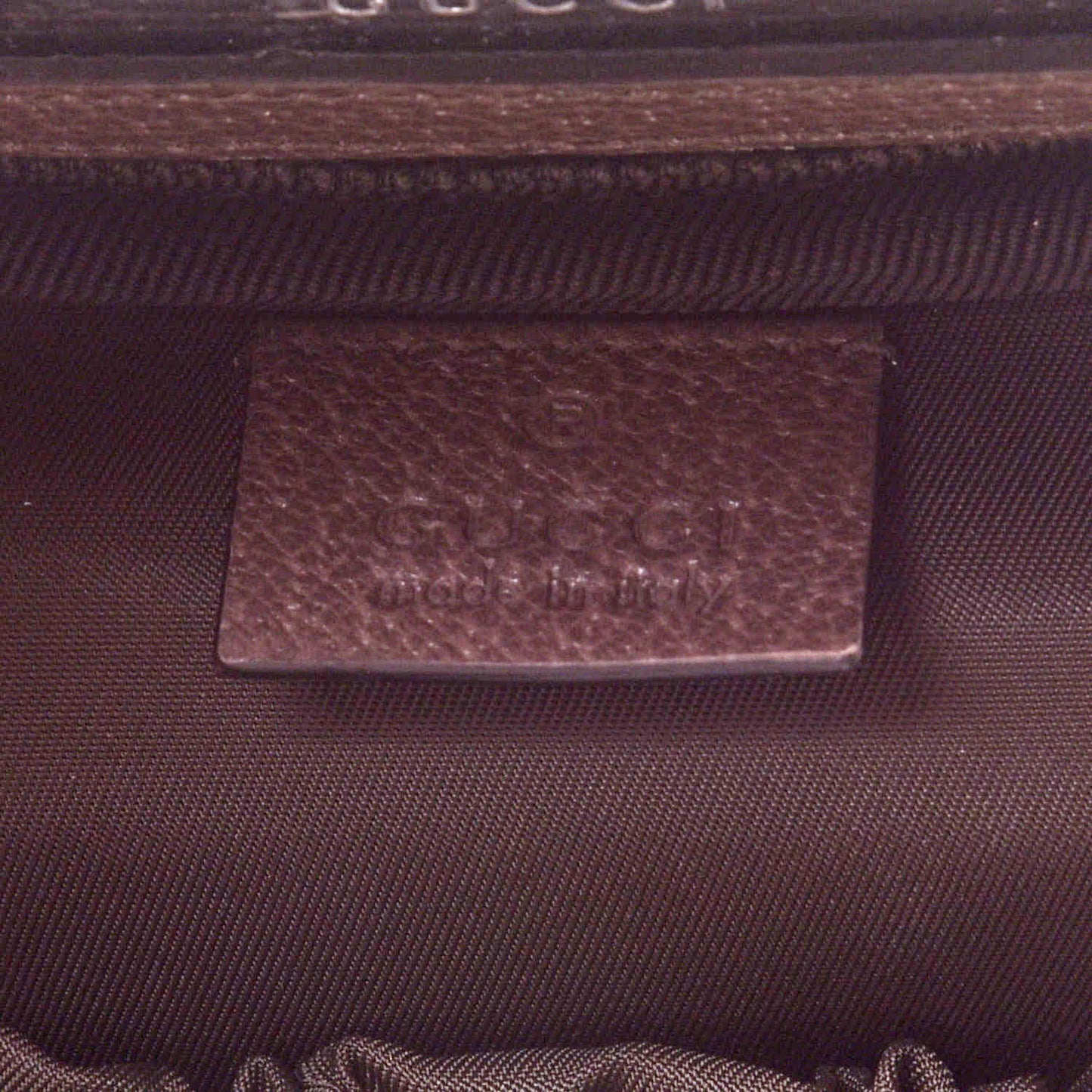 GG Supreme Monogram Textured Calfskin Web Ophidia Vanity Cosmetic Case Beige Ebony New Acero