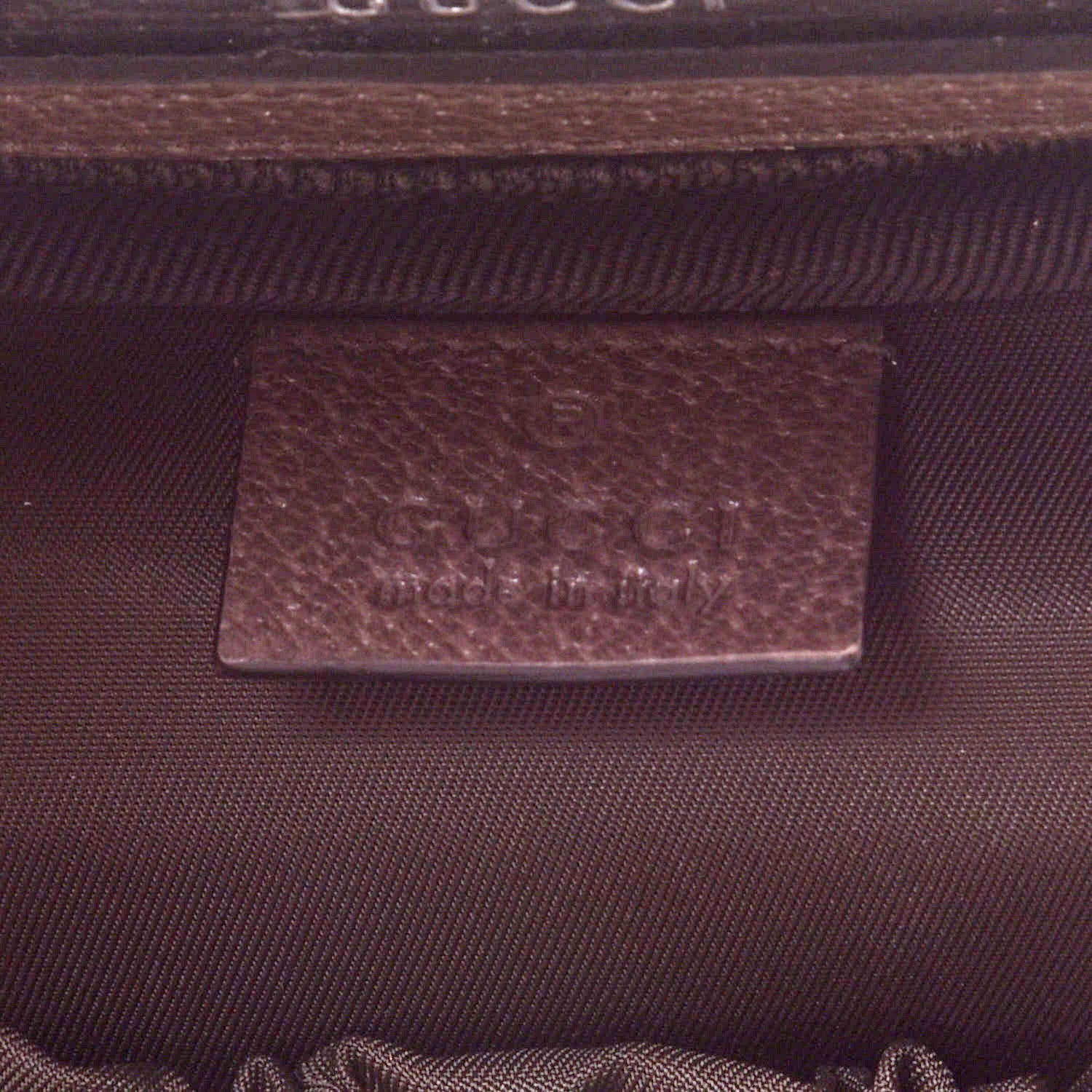 Gucci GG Supreme Monogram Textured Calfskin Web Ophidia Vanity Cosmetic Case Beige Ebony New Acero 6 of 12