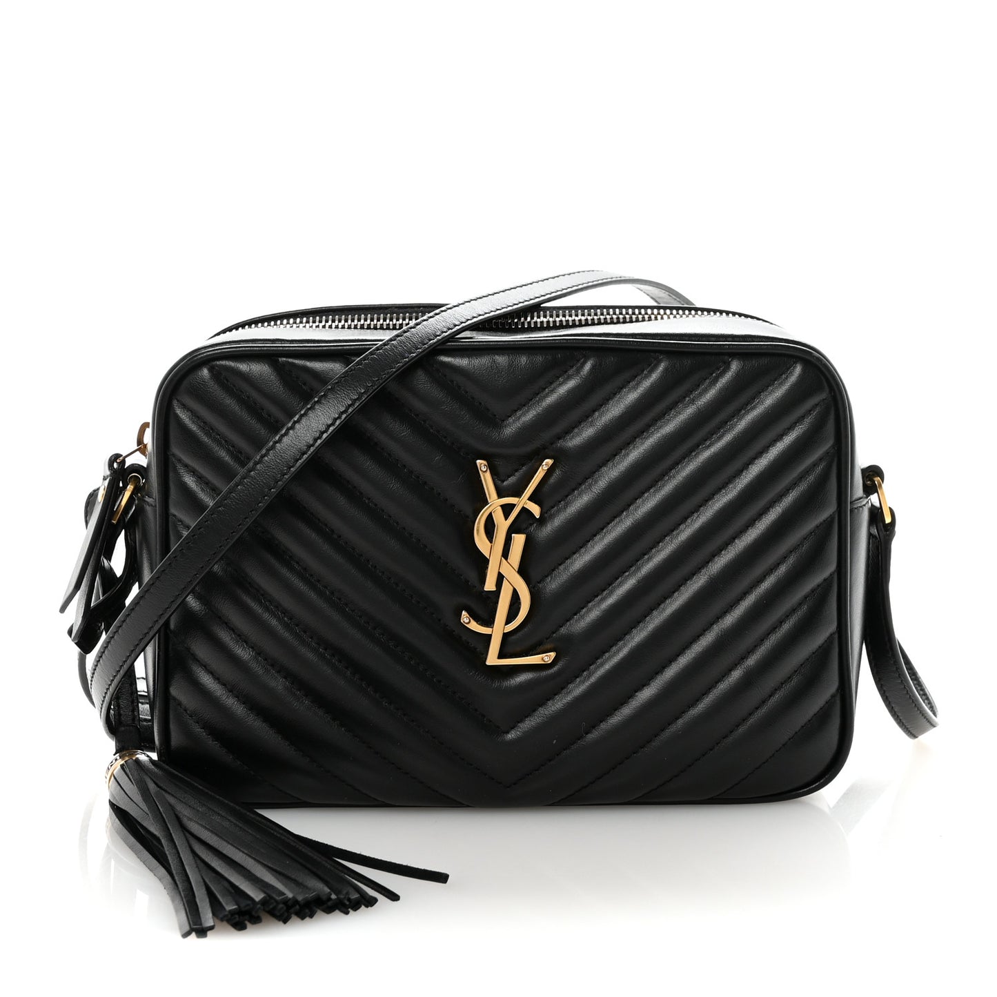 Calfskin Matelasse Monogram Lou Camera Bag Black