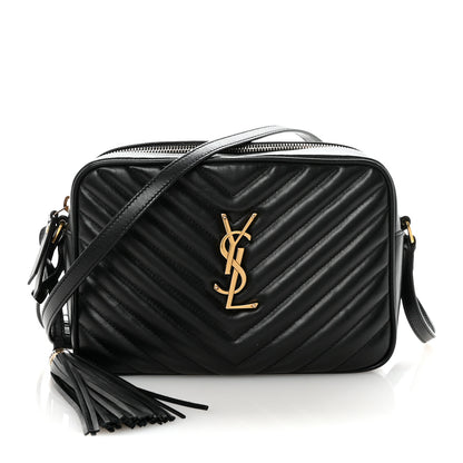 Saint Laurent Calfskin Matelasse Monogram Lou Camera Bag Black 1 of 10