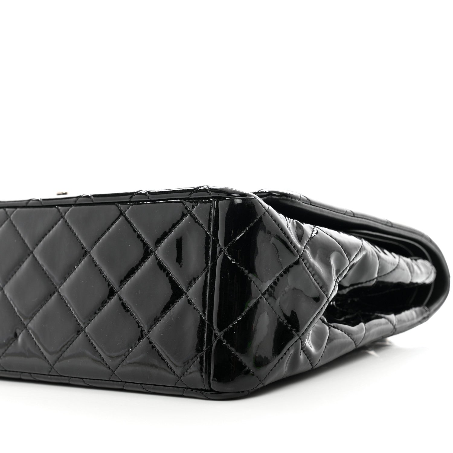 Chanel Patent Quilted Maxi Double Flap Black 10 of 11