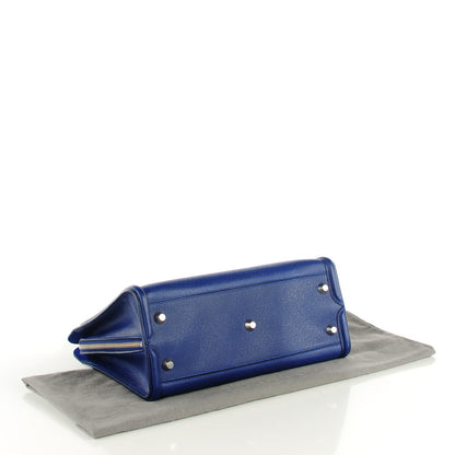 Alexander McQueen Grained Calfskin Heroine Open Tote Ultramarine 4 of 9