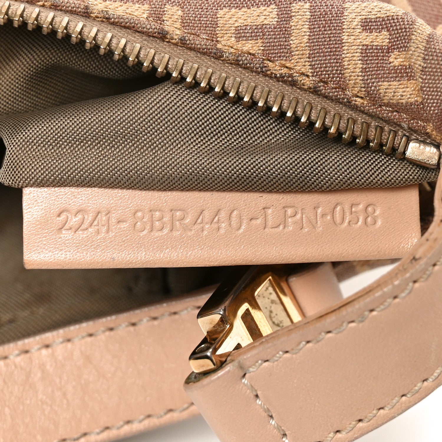 Fendi Zucchino Vitello Small Chef Hobo Cipria Teint 7 of 11