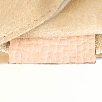 Chloe Grained Calfskin Lambskin Drew Shoulder Bag Powder Beige Caramel 7 of 8