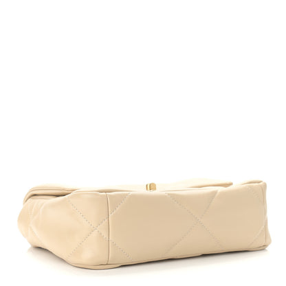 Chanel Lambskin Quilted Medium Chanel 19 Flap Light Beige 3 of 8