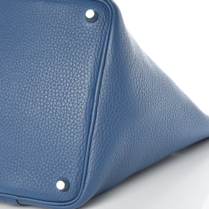 Hermes Taurillon Clemence Picotin Lock 18 PM Bleu Agate 9 of 9